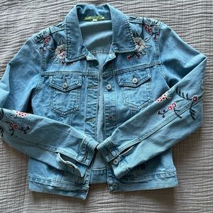 Embroidered denim jacket